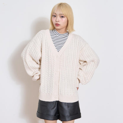 【GOODPRICE】麻花針織開衫