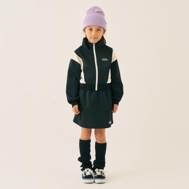 全拉鍊外套+半身裙套裝