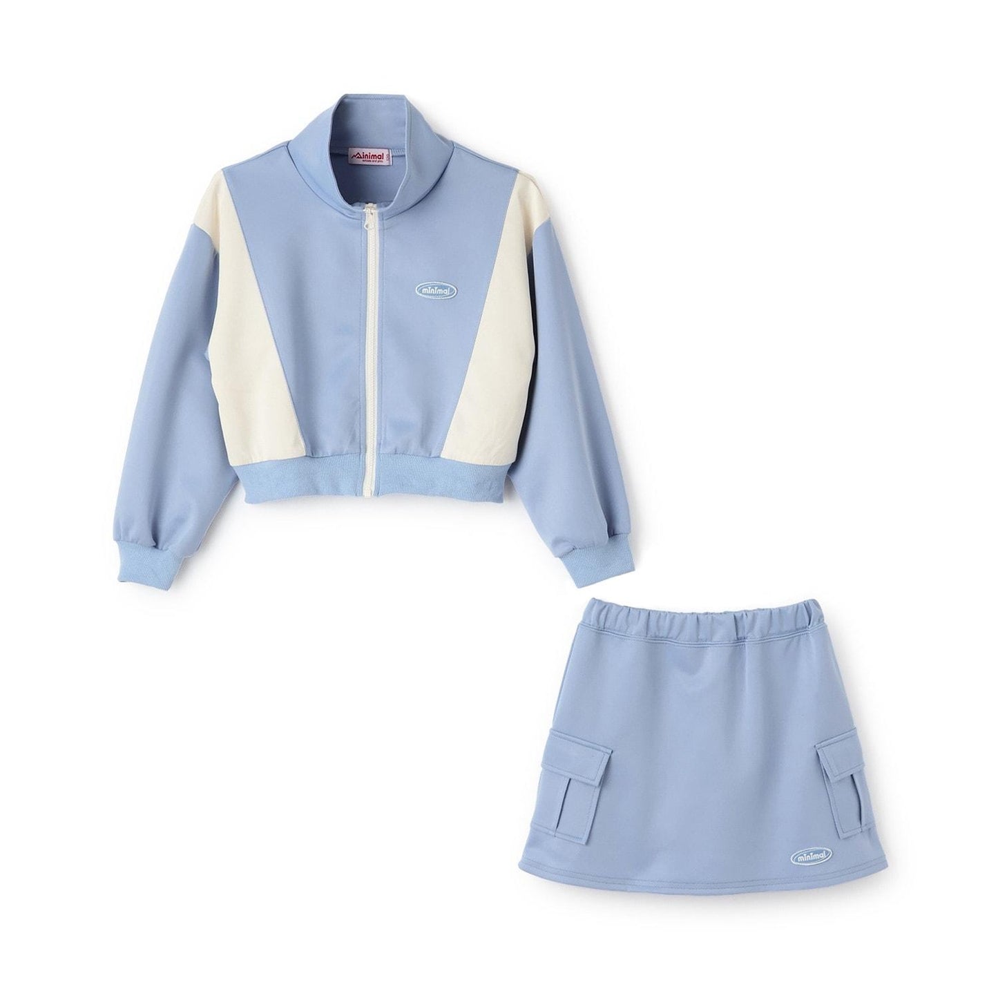 全拉鍊外套+半身裙套裝