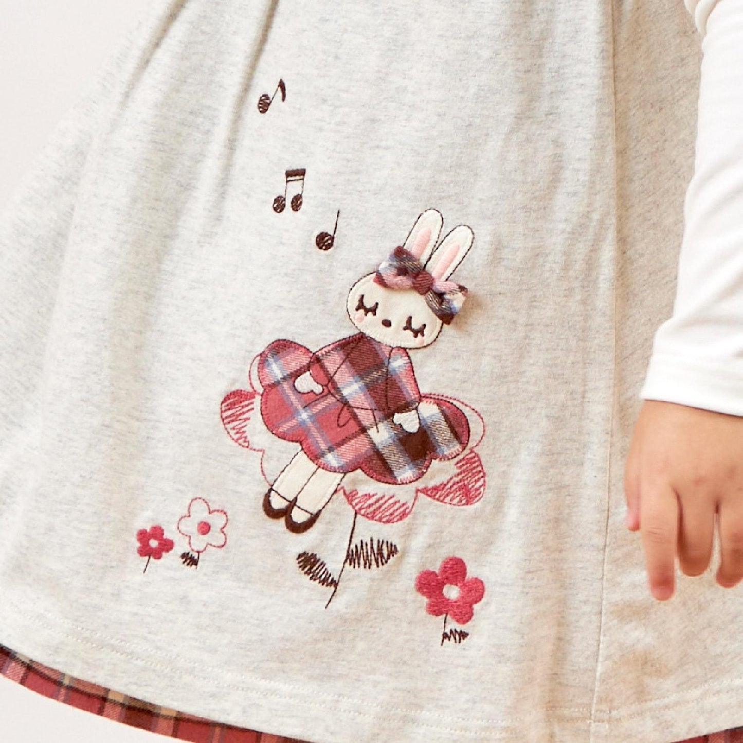 格紋×mimi醬刺繡雙面背心裙