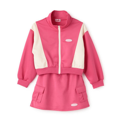 全拉鍊外套+半身裙套裝