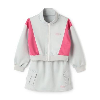 全拉鍊外套+半身裙套裝