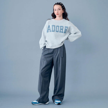 【AMI】立體提花套頭衫