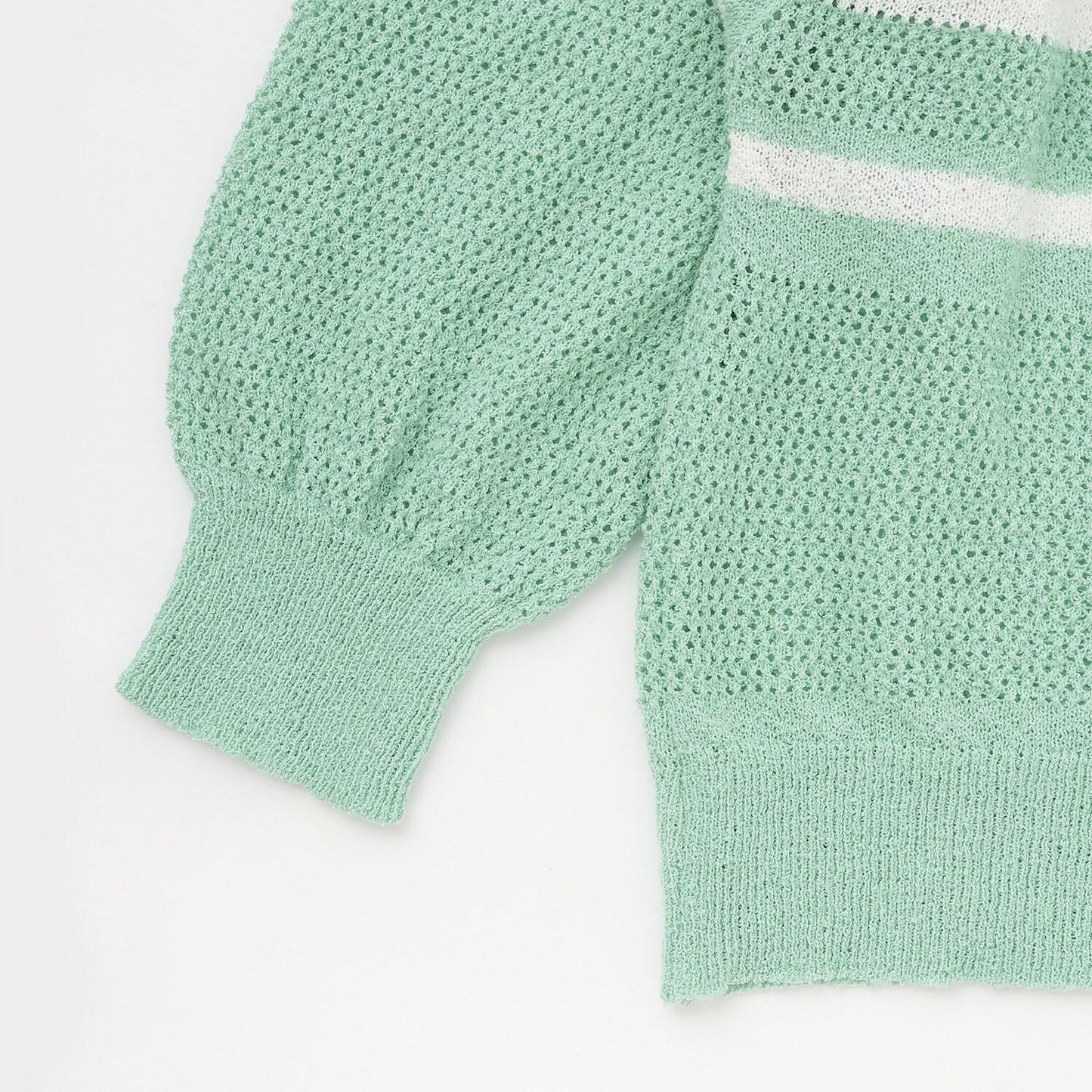 網眼針織拉鍊開衫