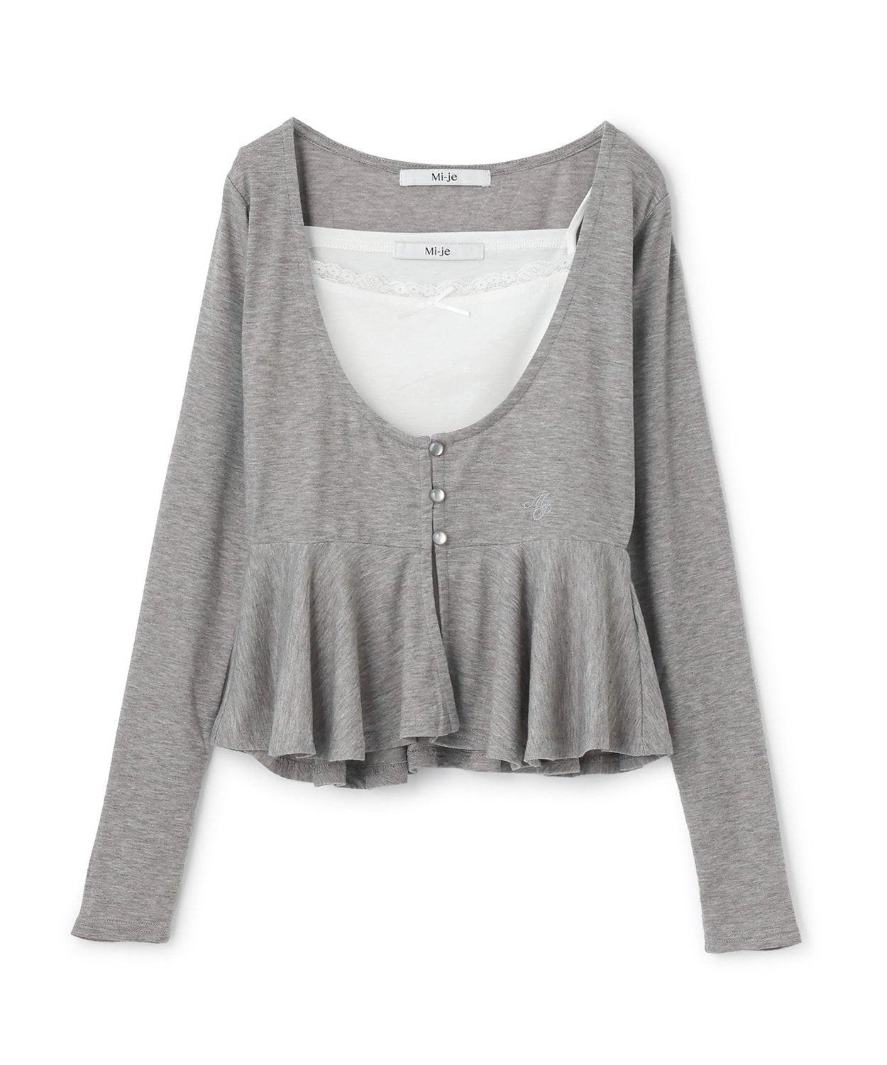 荷葉邊層疊吊帶套裝【韓國時尚】