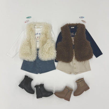 【蓬鬆柔軟】毛絨馬甲