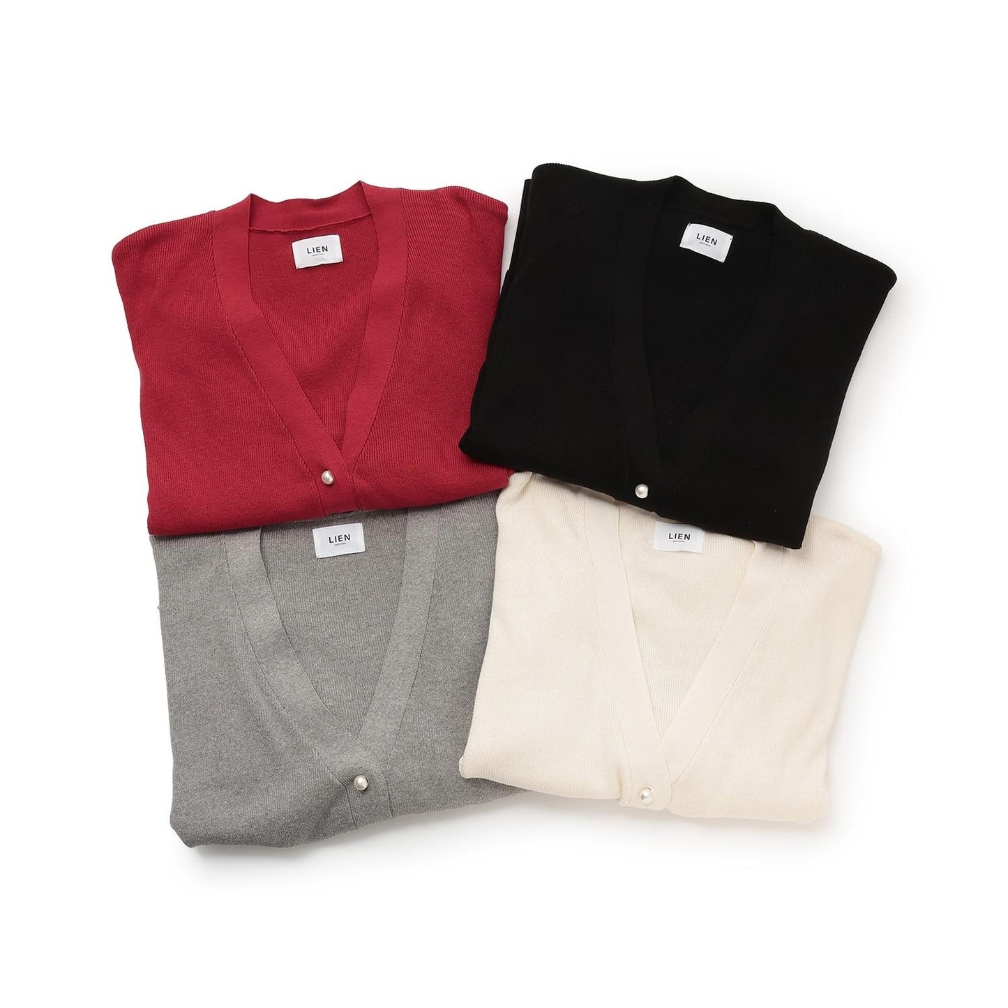 珍珠紐釦針織開衫