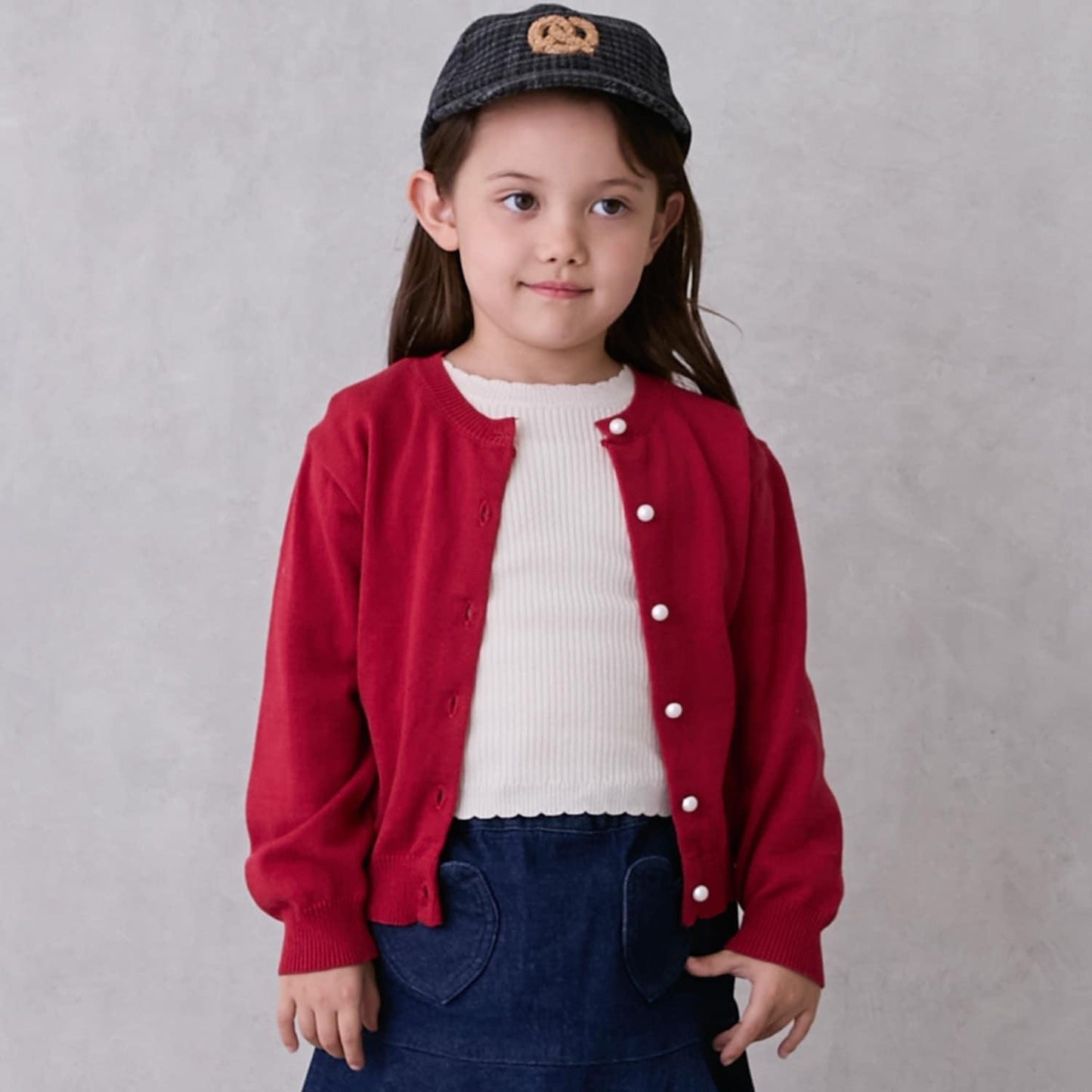 珍珠紐釦針織開衫