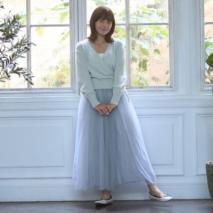 芭蕾風針織交叉開衫