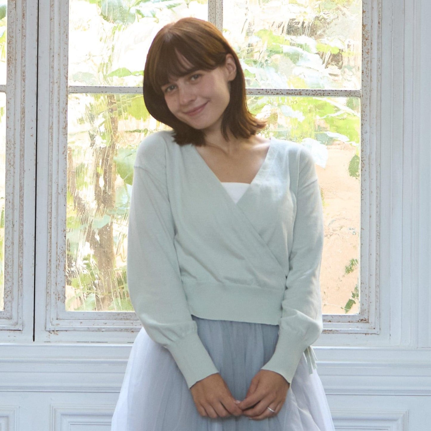 【芭蕾/連結】針織裹身上衣