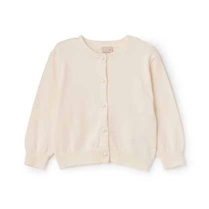 珍珠紐釦針織開衫