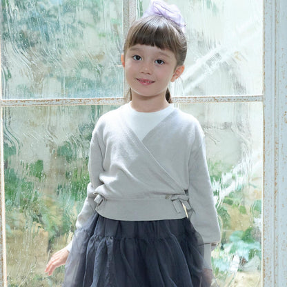 芭蕾風針織交叉開衫