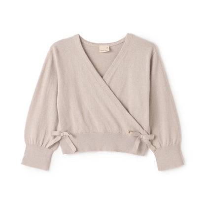 芭蕾風針織交叉開衫