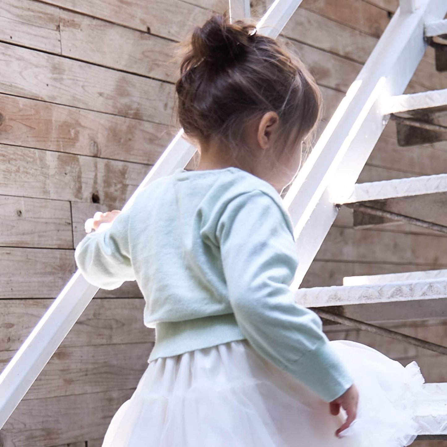 芭蕾風針織交叉開衫