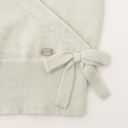 芭蕾風針織交叉開衫