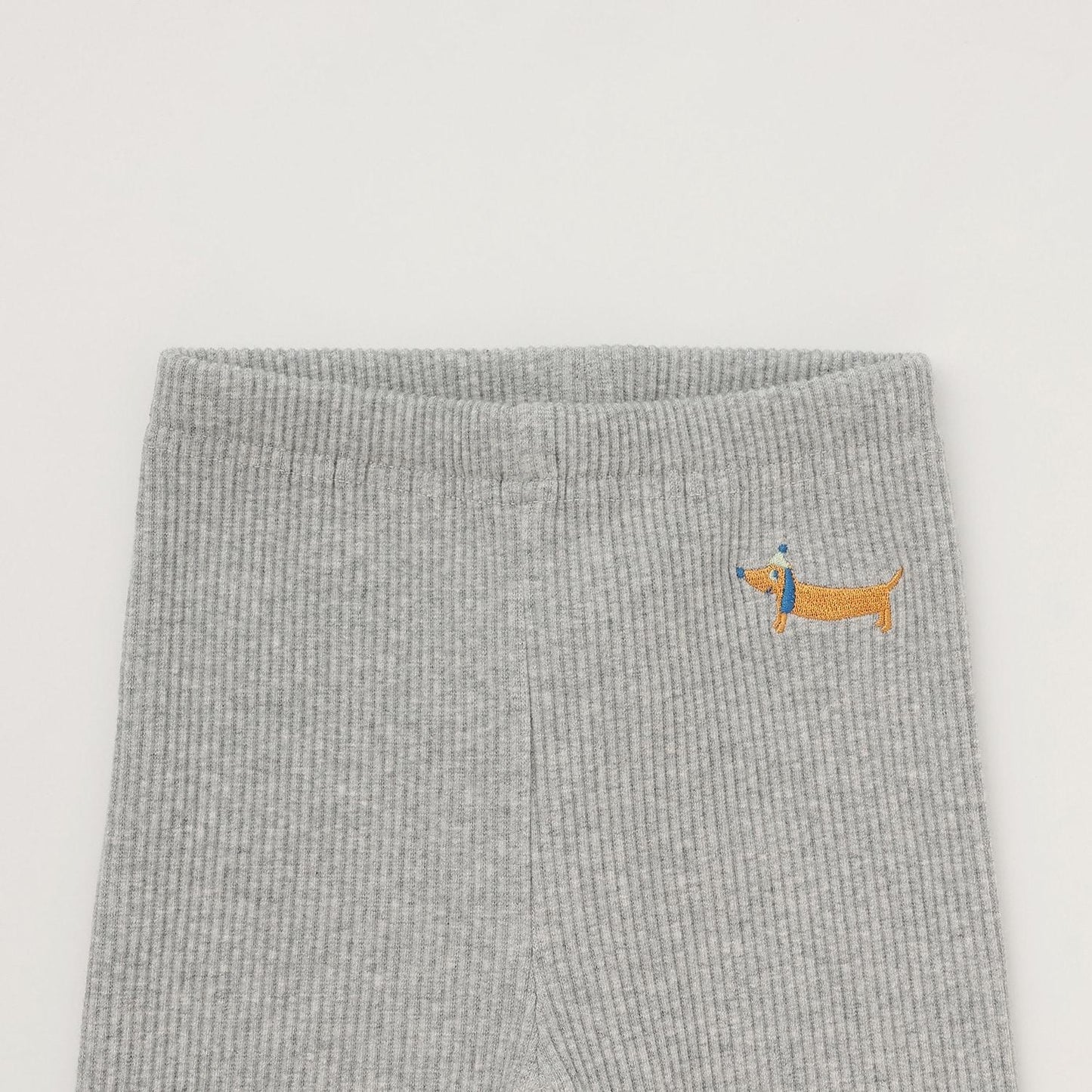 dog刺繡羅紋打底褲