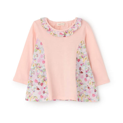 花卉拼接層疊連衣裙式上衣