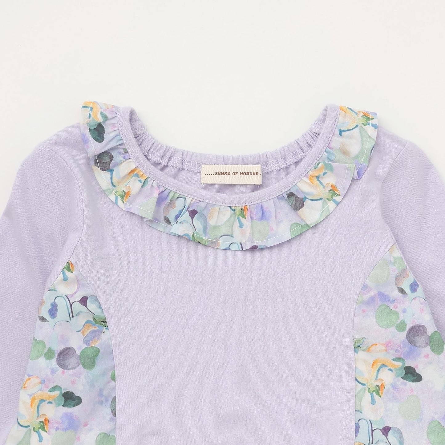 花卉拼接層疊連衣裙式上衣