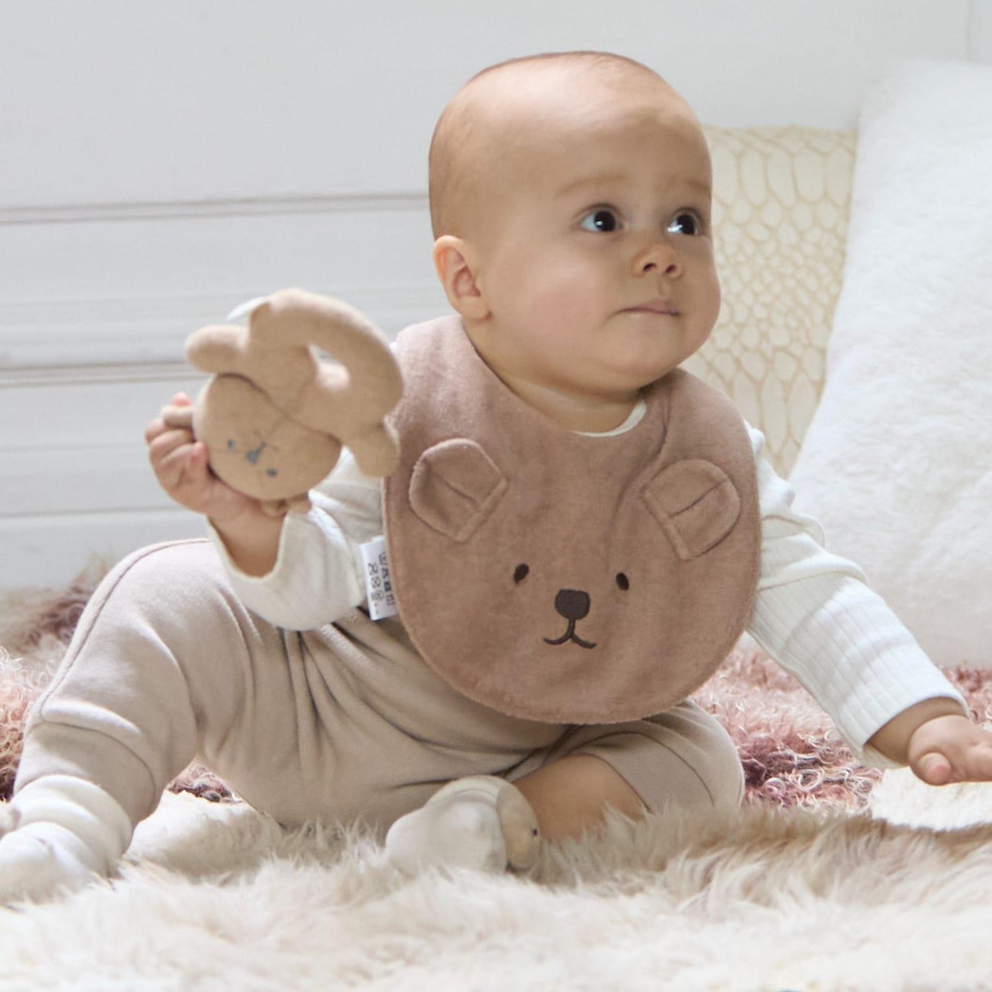 【防水】動物圖案圍兜