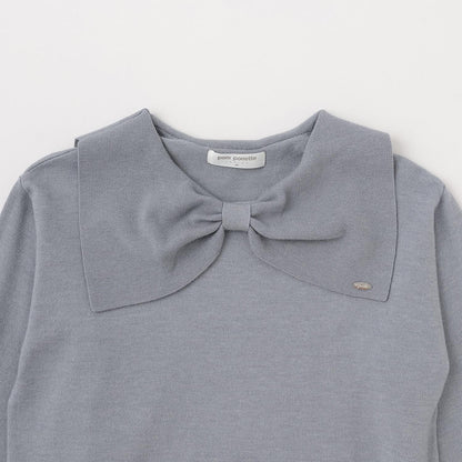 蝴蝶結領針織衫