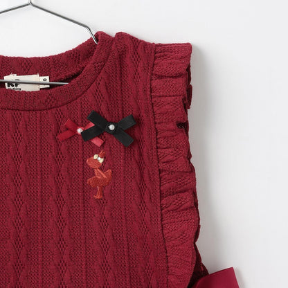 麻花紋提花背心