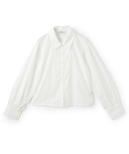 蝴蝶結領標誌刺繡襯衫【韓國時尚】