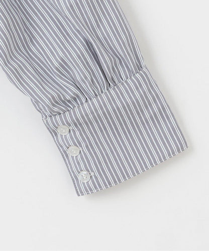 蝴蝶結領標誌刺繡襯衫【韓國時尚】