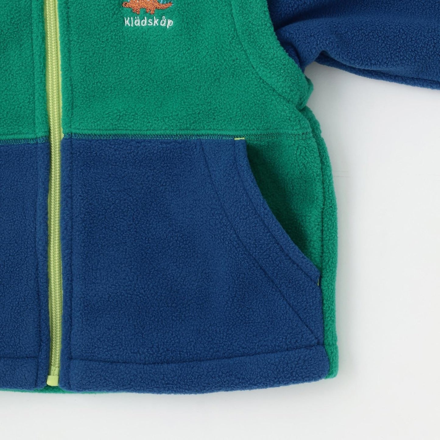 恐龍拼接三用抓絨連帽衫