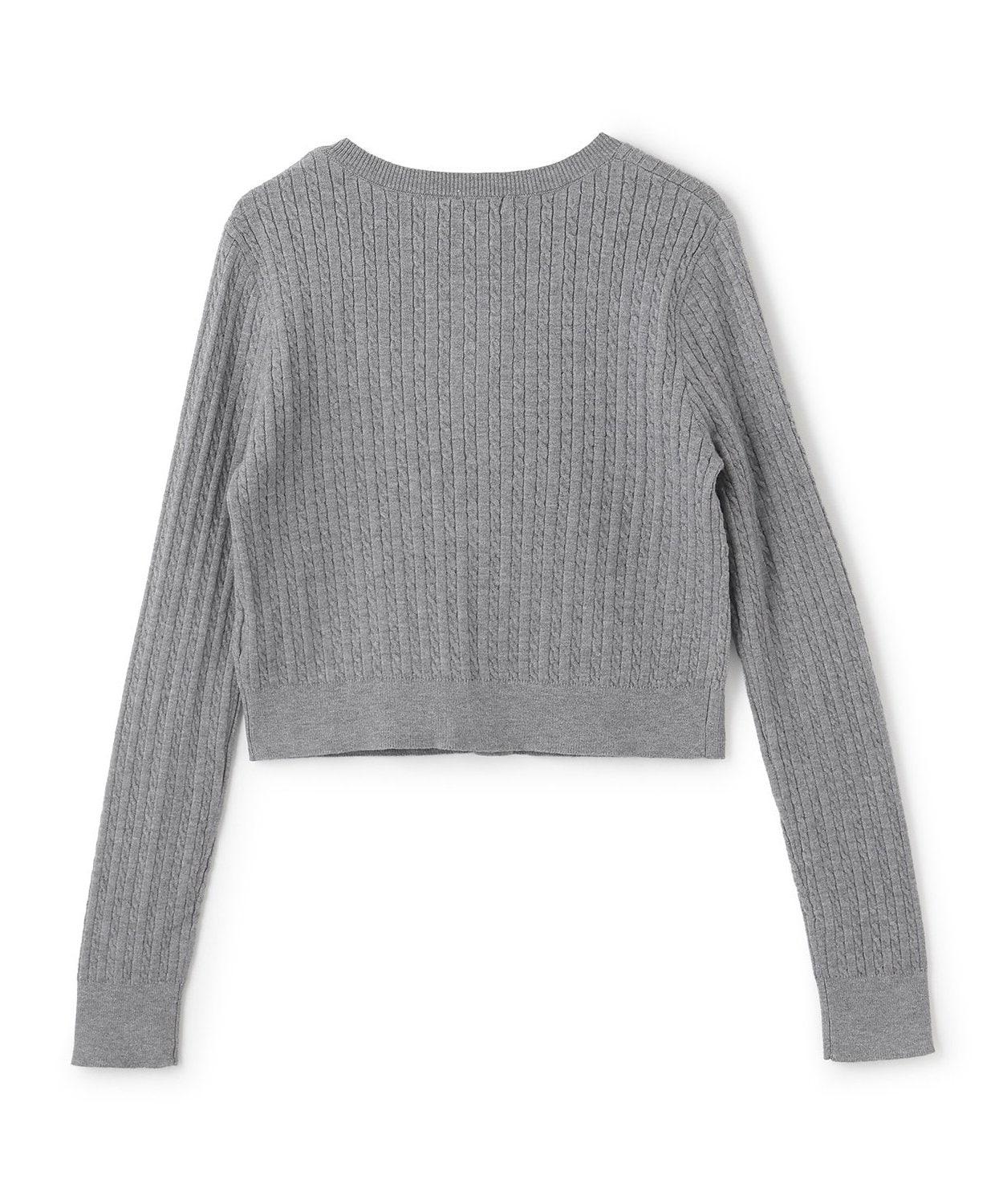 愛心紐扣麻花針織開衫【韓國時尚】