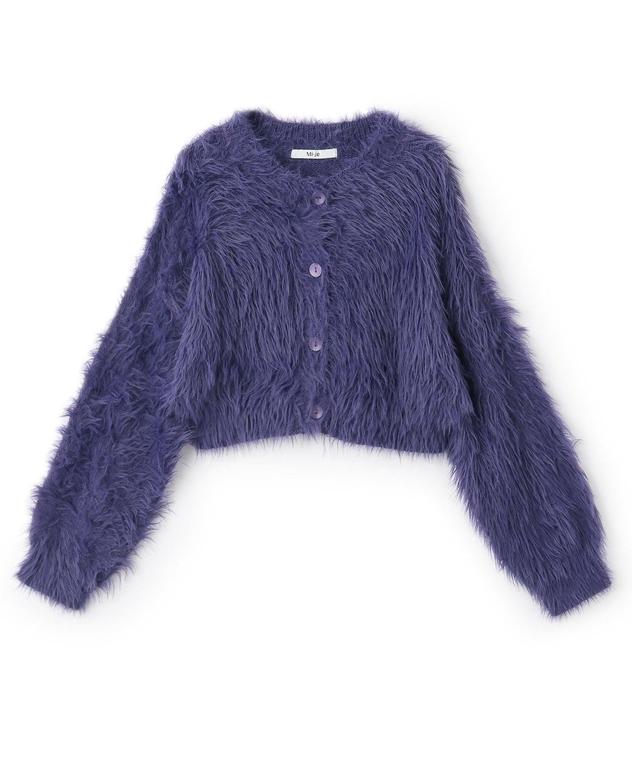 毛絨短款開衫【韓國時尚】