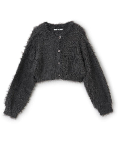 毛絨短款開衫【韓國時尚】