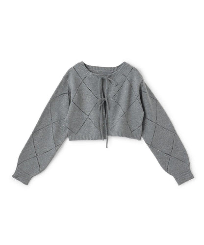 2WAY亮片針織開衫【韓國時尚】