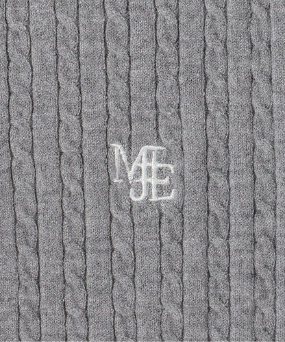 愛心紐扣麻花針織開衫【韓國時尚】