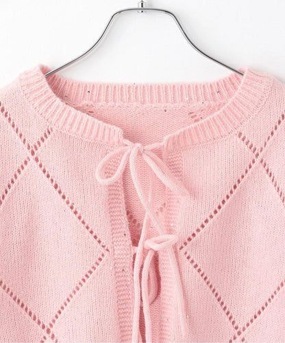 2WAY亮片針織開衫【韓國時尚】