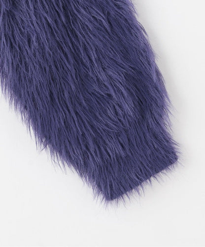 毛絨短款開衫【韓國時尚】