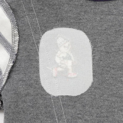 小熊刺繡吊帶長袖T恤