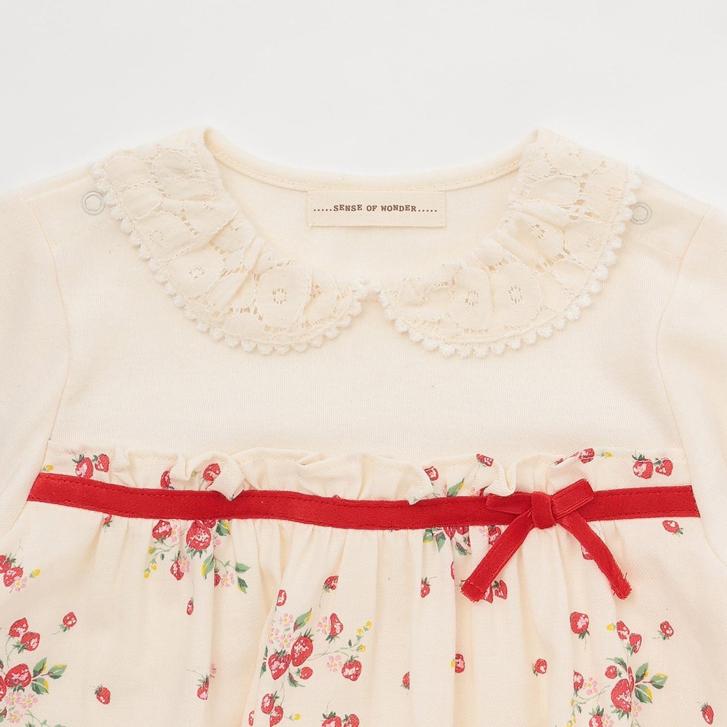 【有機】野草莓長袖女式上衣【日本製造】