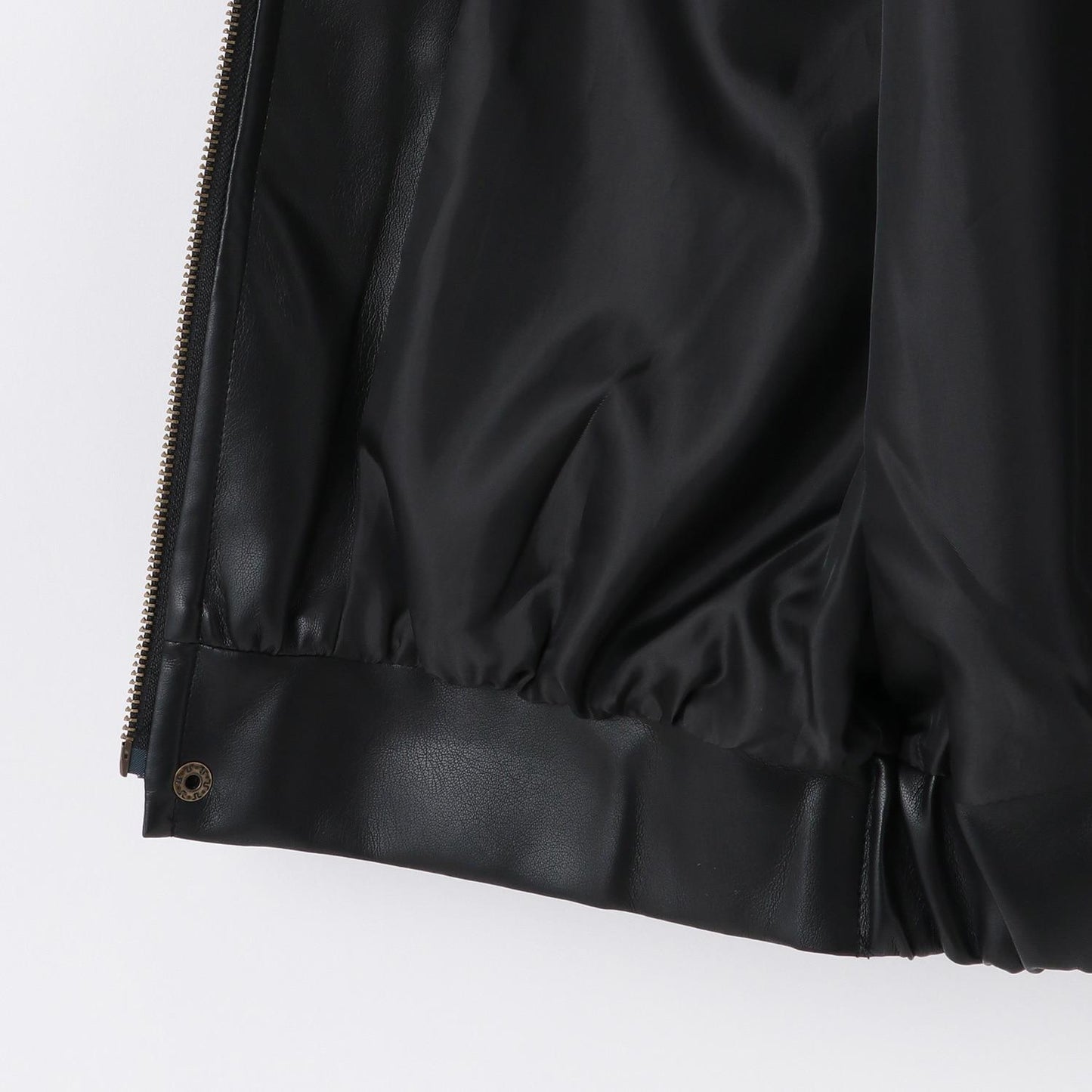 翻領仿皮草合成皮革夾克