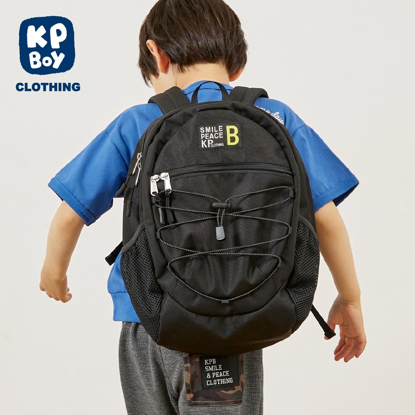 前置彈力繩雙肩包