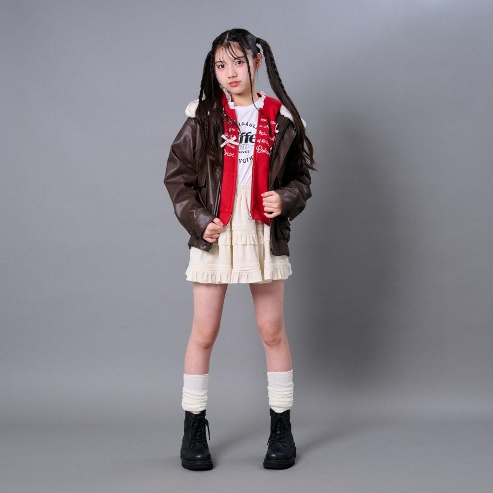 翻領仿皮草合成皮革夾克