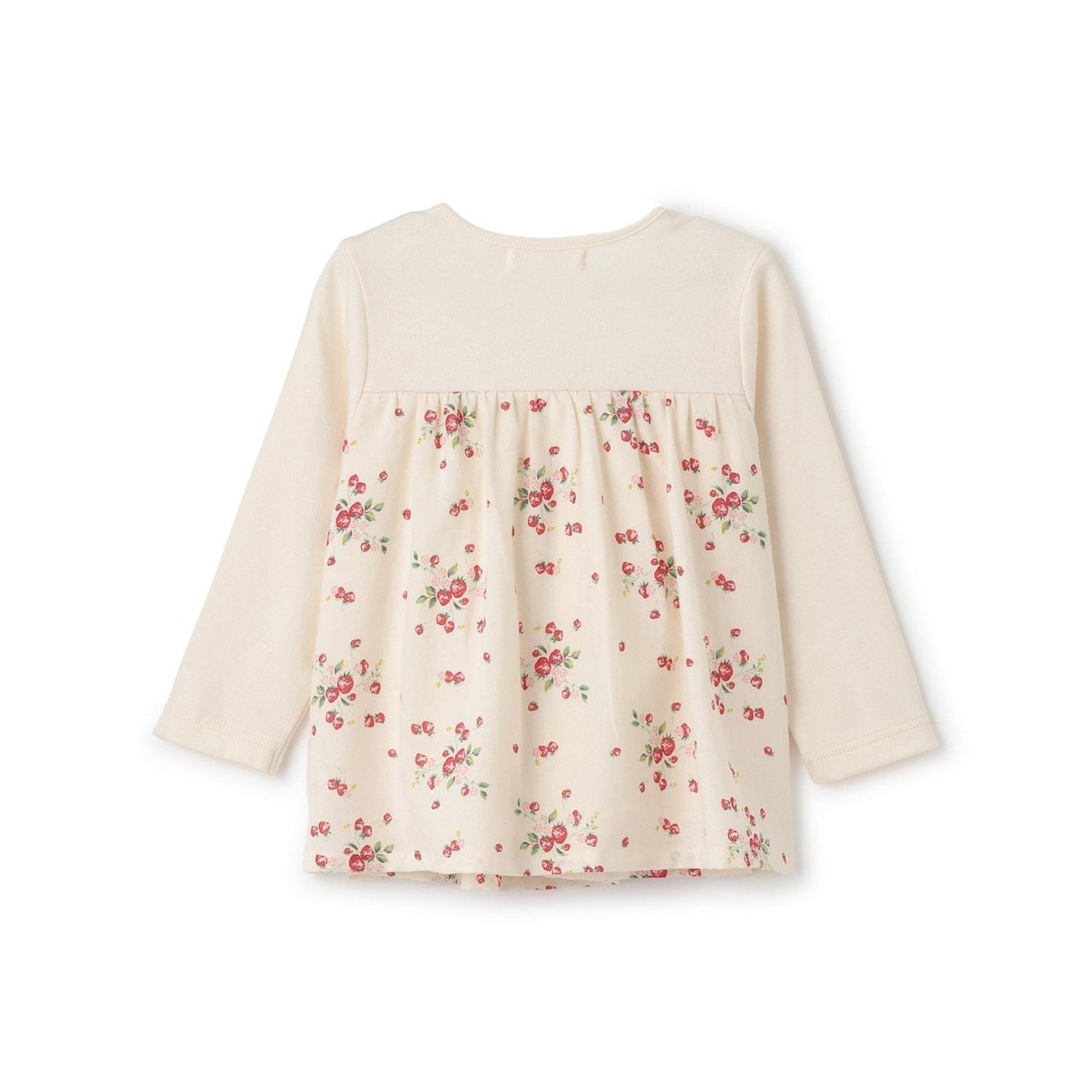 【有機】野草莓長袖女式上衣【日本製造】