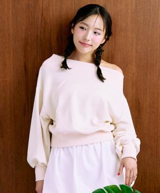 單肩印花衛衣【韓國時尚】