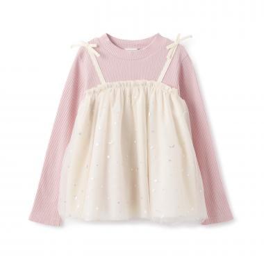 星星網紗長款上衣