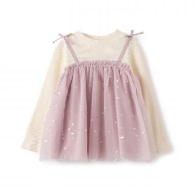 星星網紗長款上衣