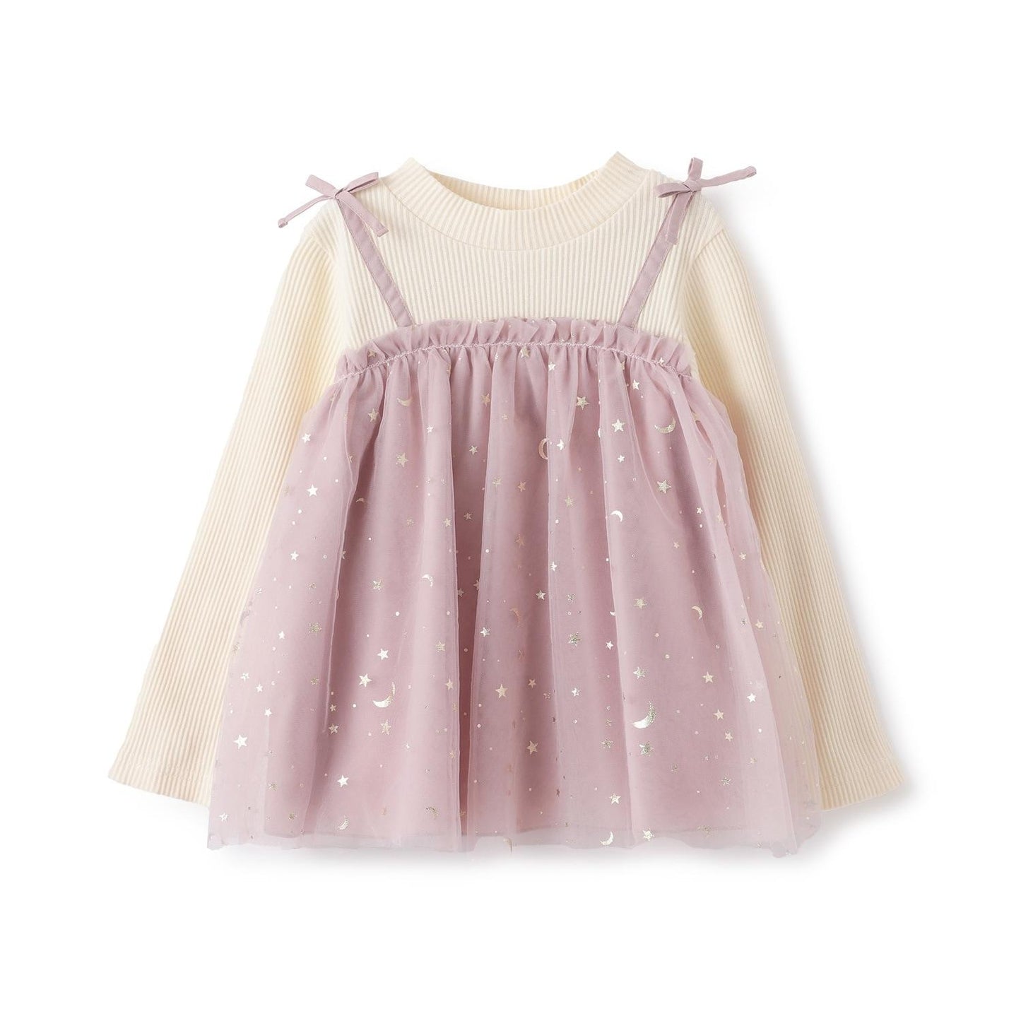 星星網紗長款上衣