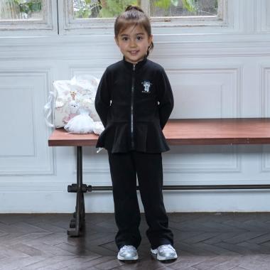 【芭蕾】荷葉邊拉鍊上衣長褲套裝