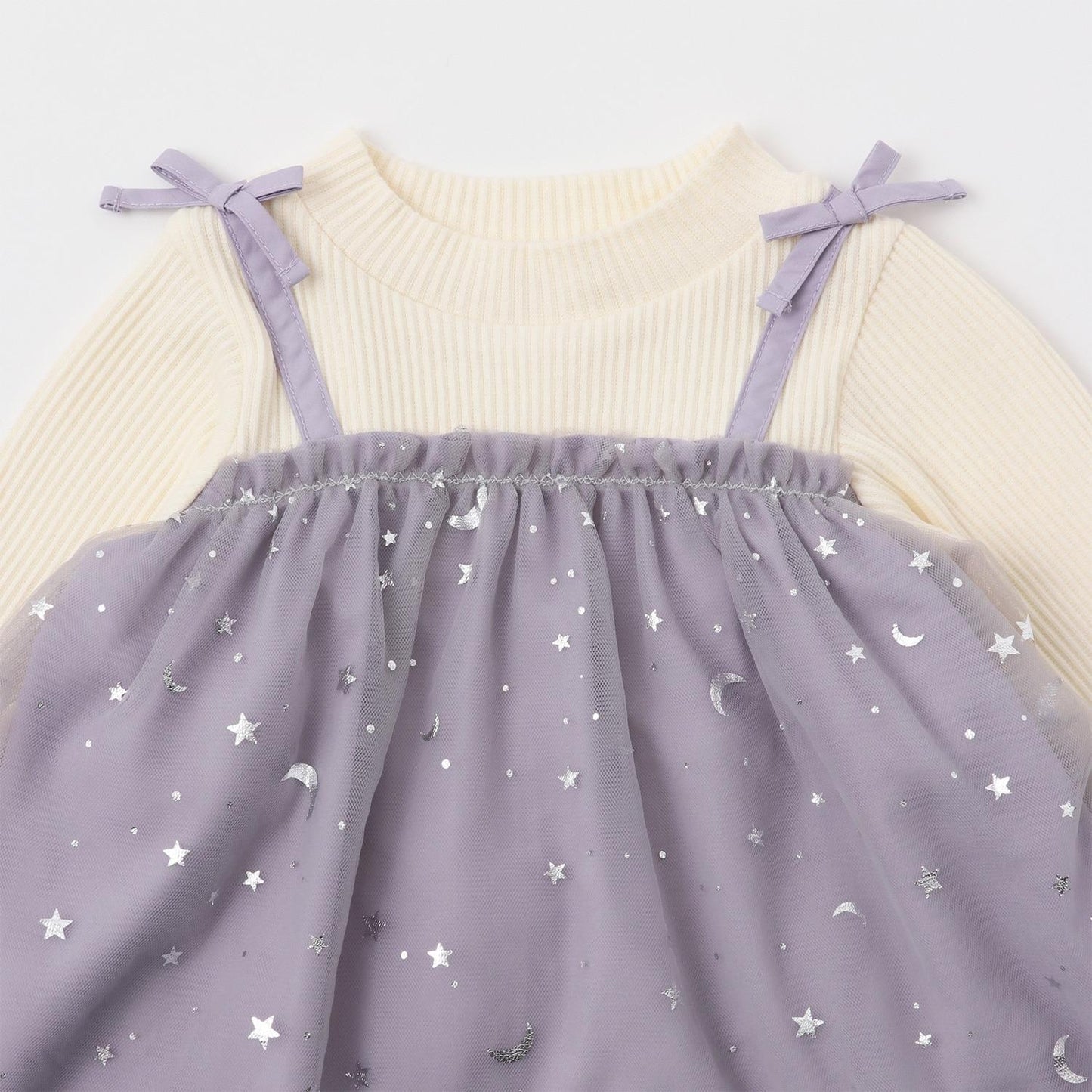 星星網紗長款上衣