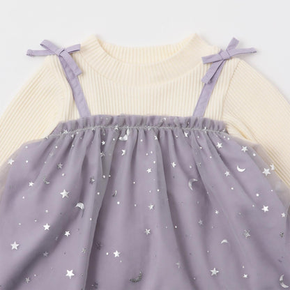 星星網紗長款上衣