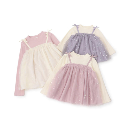 星星網紗長款上衣