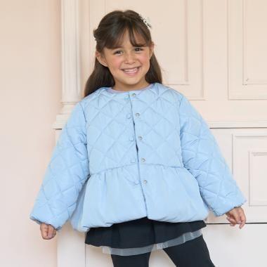 珍珠裝飾菱格短款外套